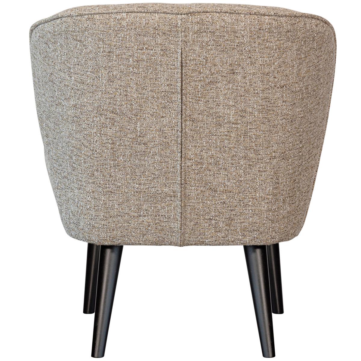 Sessel Sara Naturfarben - Schwarz/Naturfarben, Design, Holz/Textil (59/71/70cm) - Livetastic