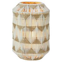 Tischleuchte Ano Table Weiß/Beige max. 40 Watt - Beige/Multicolor, Basics, Textil/Metall (24/24/35cm) - Markslöjd