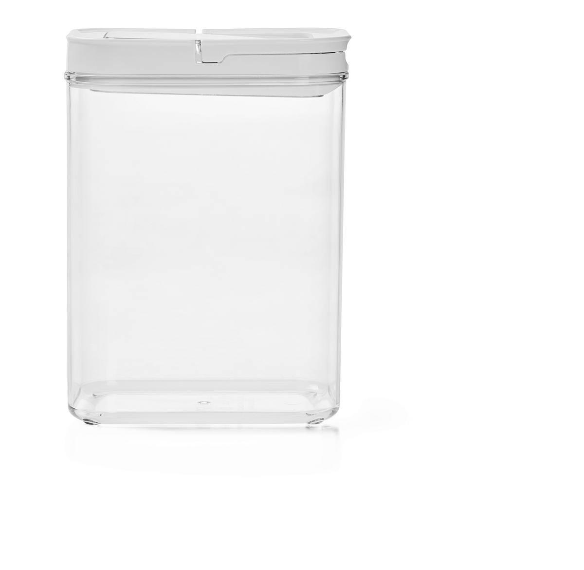 ZESTAW POJEMNIKÓW KUCHENNYCH SL080522A+SL080523A - biały/przejrzysty, Basics, tworzywo sztuczne - Homeware Profession.