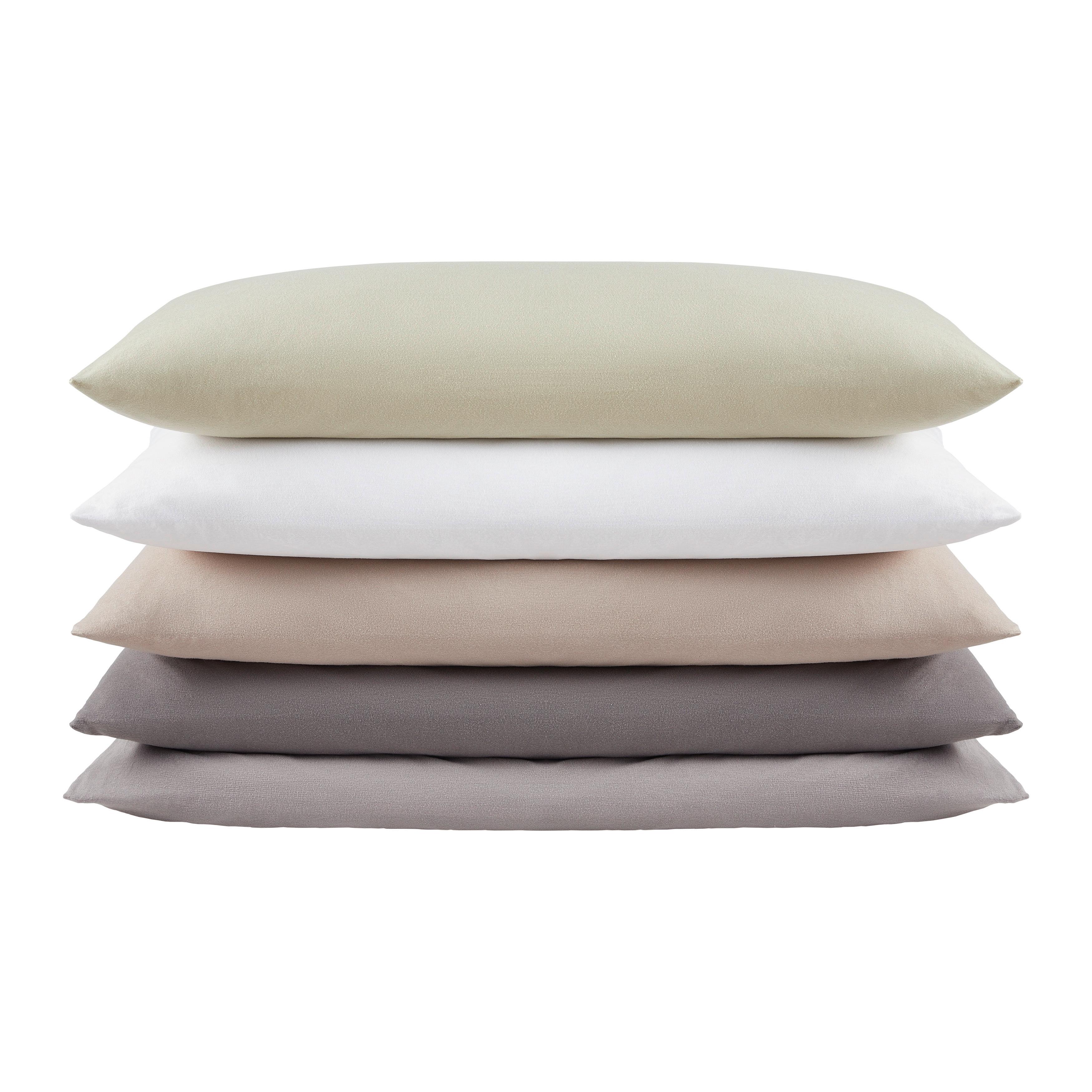 Kissenhüllen-Set Basic 2 Stk. Weiß ca. 40x80cm - Weiß, MODERN, Textil (40/80cm) - Modern Living