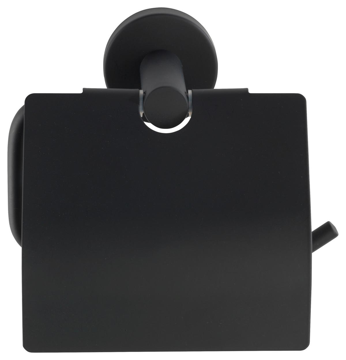 UCHWYT NA PAPIER TOALETOWY BOSIO BLACK - czarny, Basics, metal (15/13,5/7cm) - Wenko