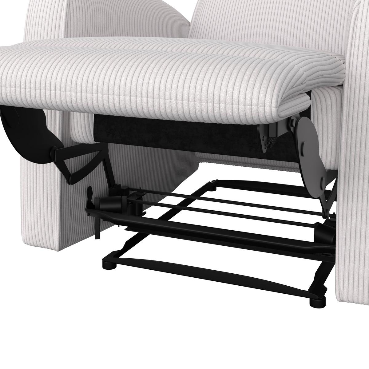 Fotoliu pentru televizor LEON - bej, Basics, plastic/lemn (80/102/96cm) - Ondega