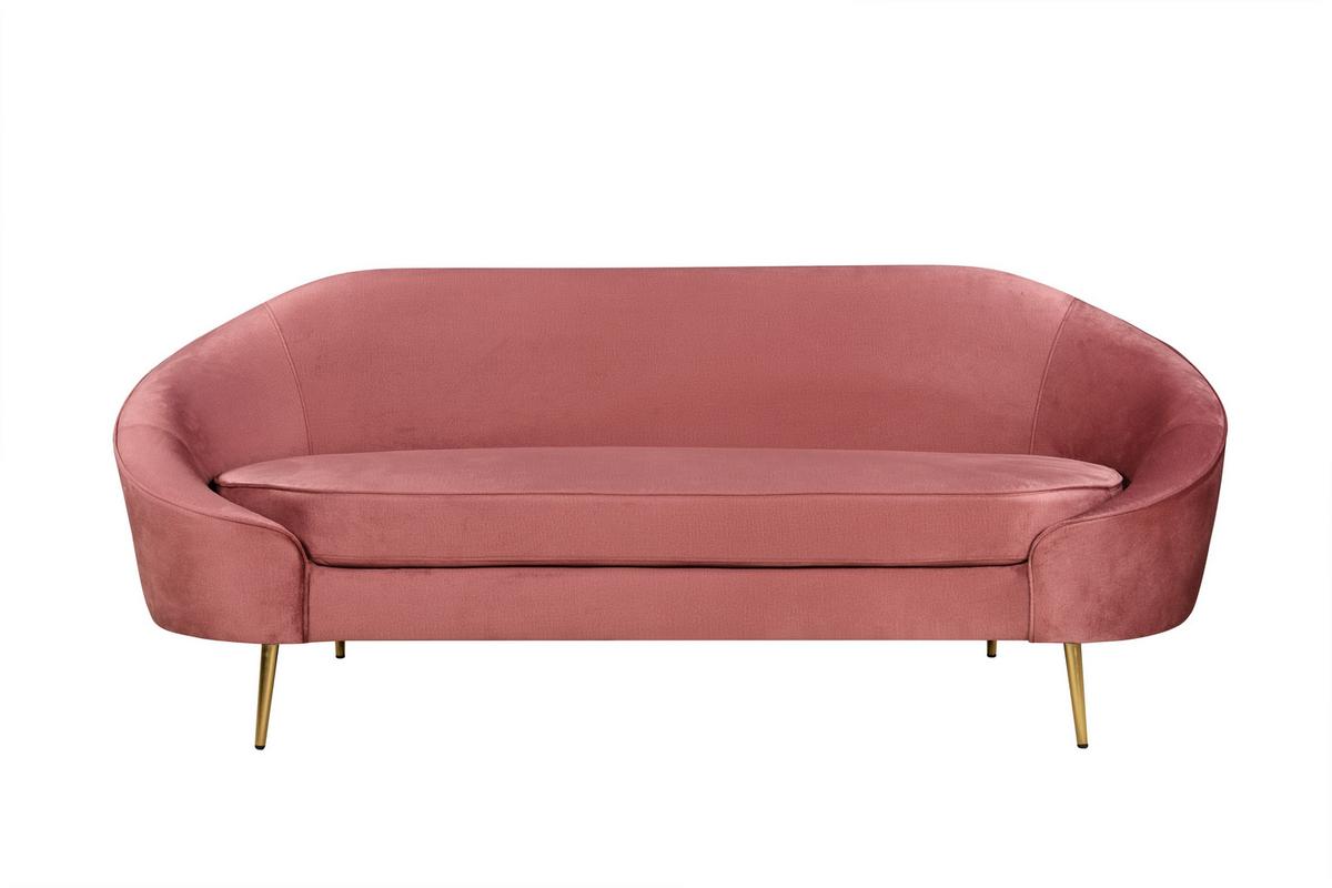 Sofa Olivia - zlatne boje/prljavo ružičasta, Moderno, drvo/metal (211/82/88cm) - Mömax