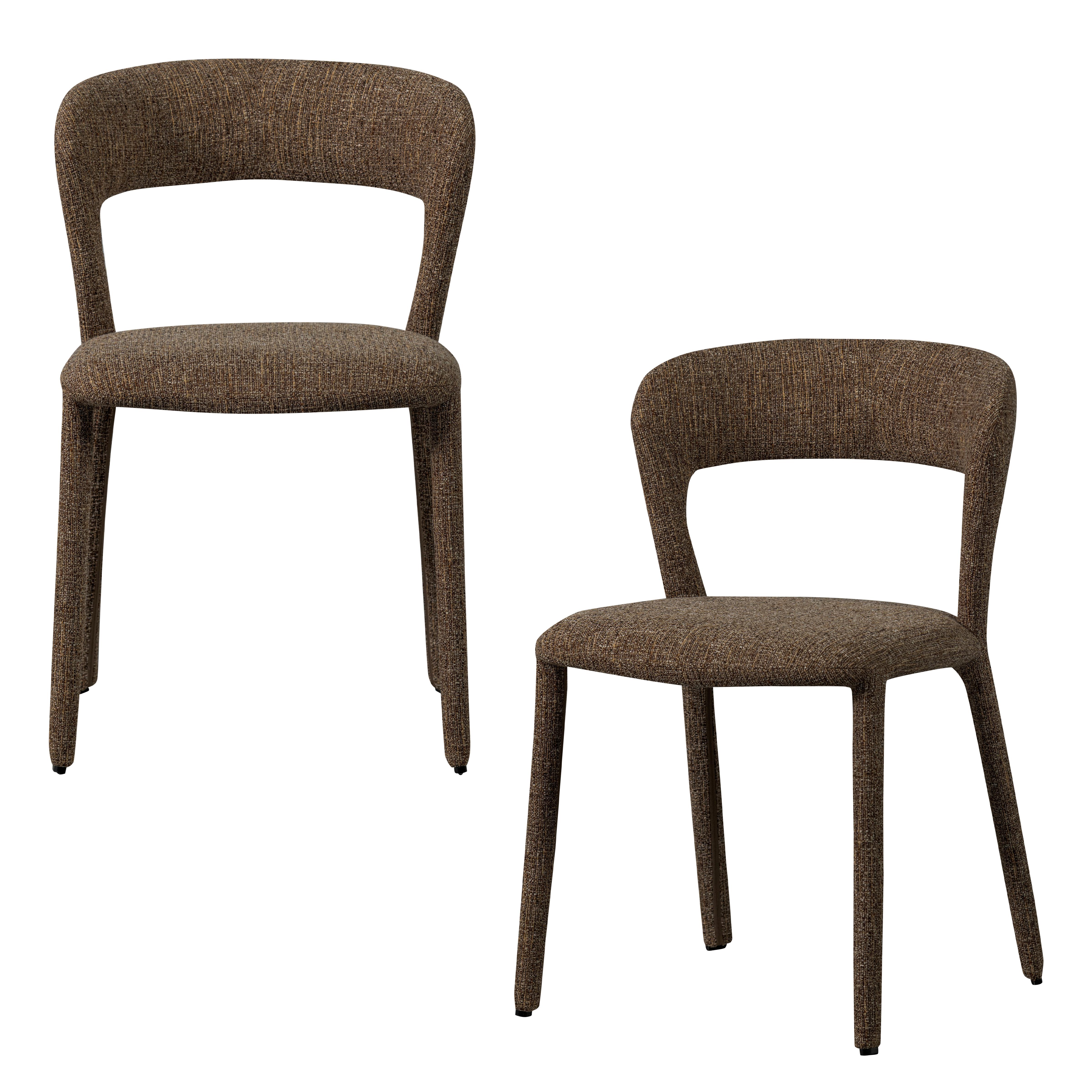 Stuhl-Set Noble Braun B: 51cm - Braun, MODERN, Textil (51/76/56cm) - Livetastic