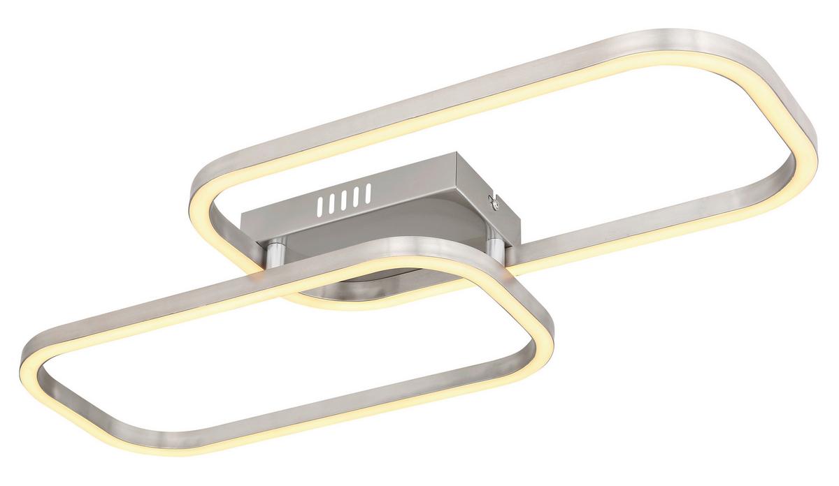 Led Mennyezeti Lámpa 67262d - opál/nikkelszínű, Design, műanyag/fém (62,6/30,6/6cm) - Globo