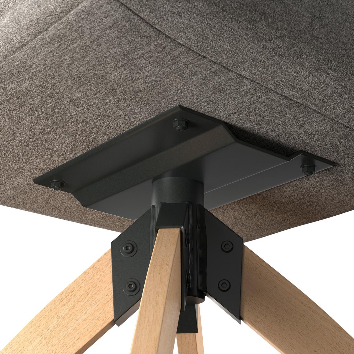 Armlehnstuhl Adrien Braun Webstoff Drehbar Gepolstert - Braun/Naturfarben, MODERN, Holz/Textil (60/88/65cm) - Bessagi Home