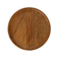 Dísztál Flower - barna, fa (38/1,5cm)