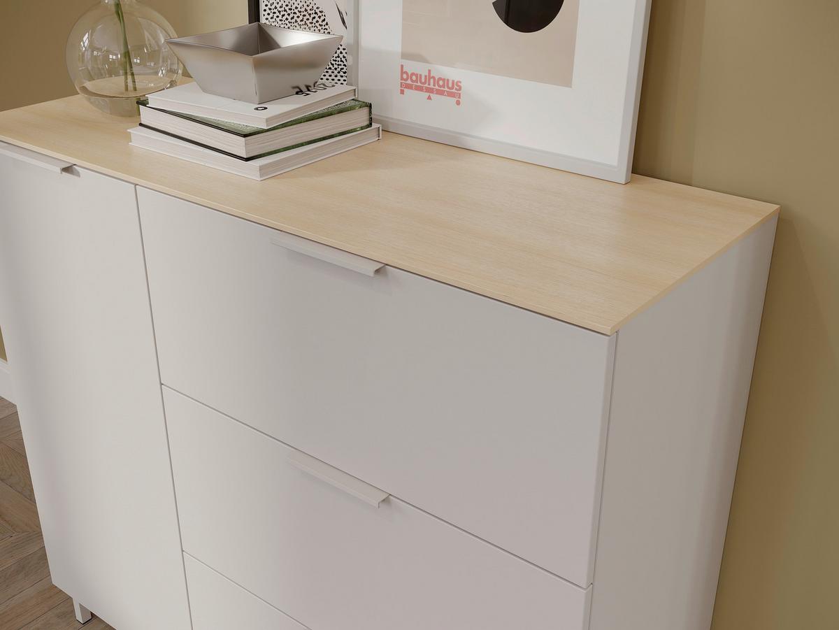 Kommode Gw-Savoca - Kaschmir/Eichefarben, Modern, Holzwerkstoff/Metall (109/98/40cm) - Mömax