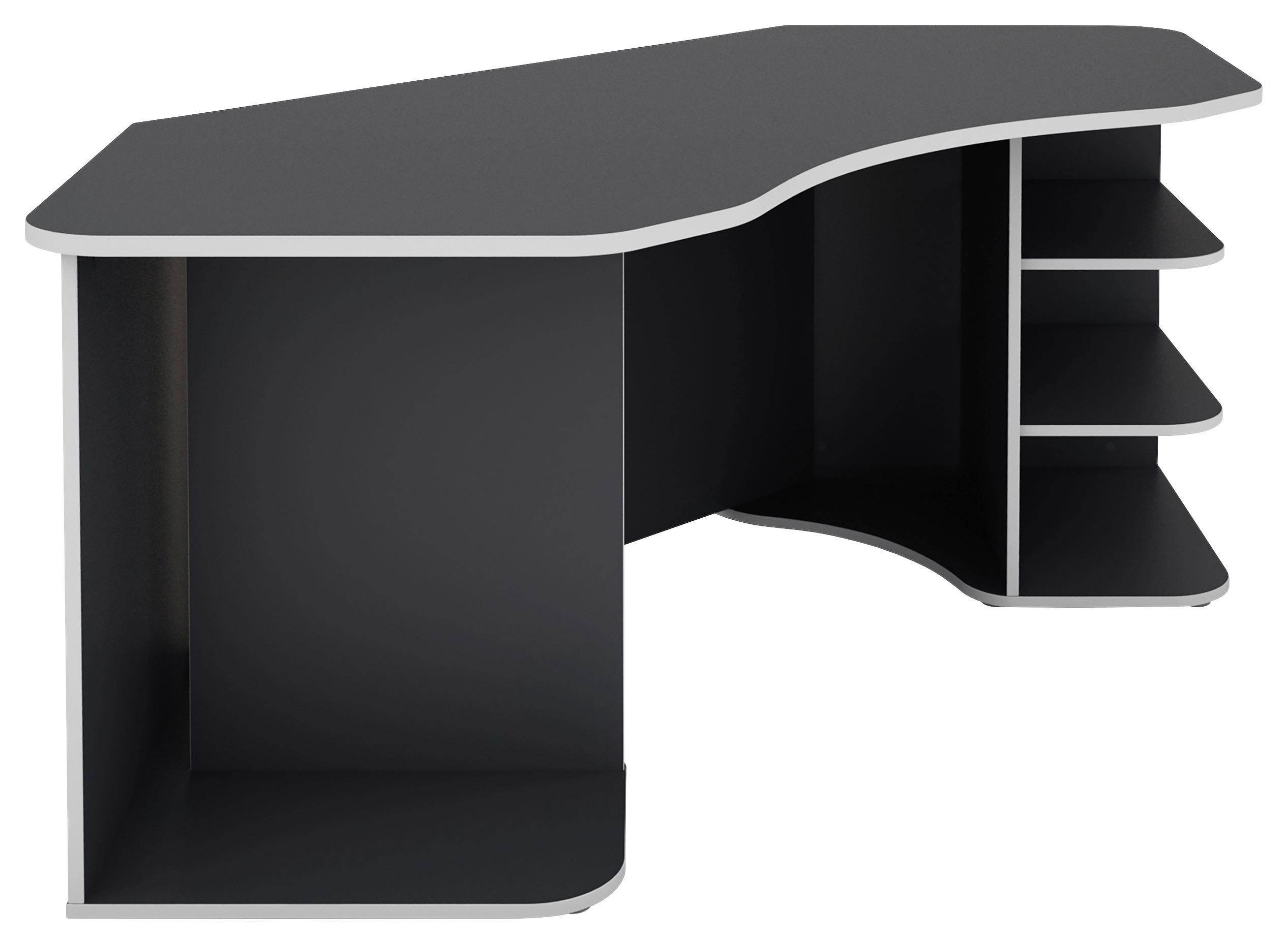 Gaming Tisch in Anthrazit/Hellgrau - Anthrazit/Hellgrau, Modern, Naturmaterialien/Kunststoff (198/76/85cm) - Mömax