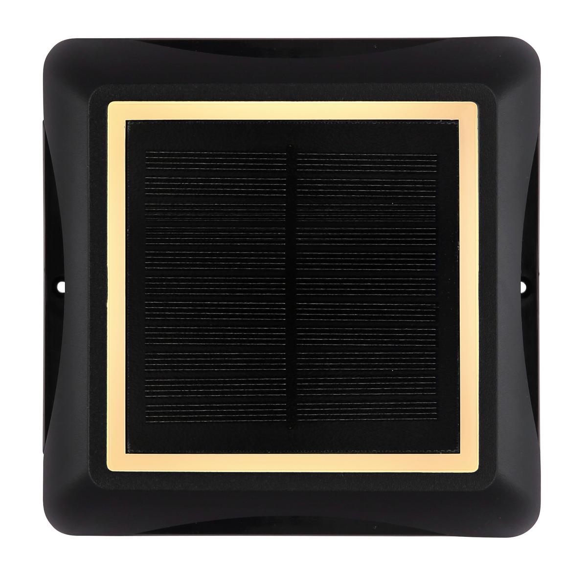Solarleuchte 36505  Solar - Opal/Schwarz, Design, Kunststoff/Metall (14/14/3,6cm) - Globo