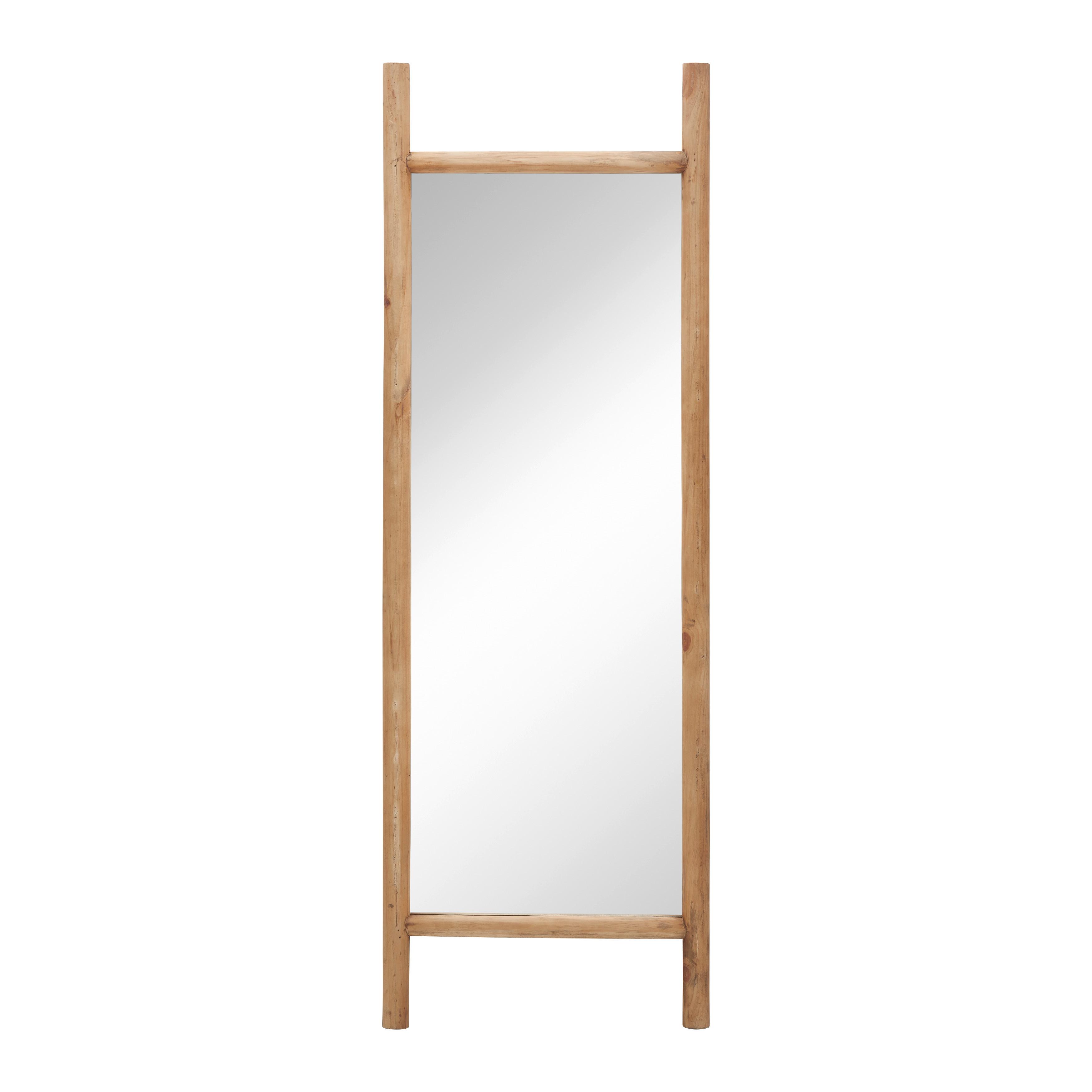 Spiegel Jasmin ca. 57x170 cm Tannenholz massiv - Naturfarben, MODERN, Glas/Holz (57/170/5cm) - Bessagi Home