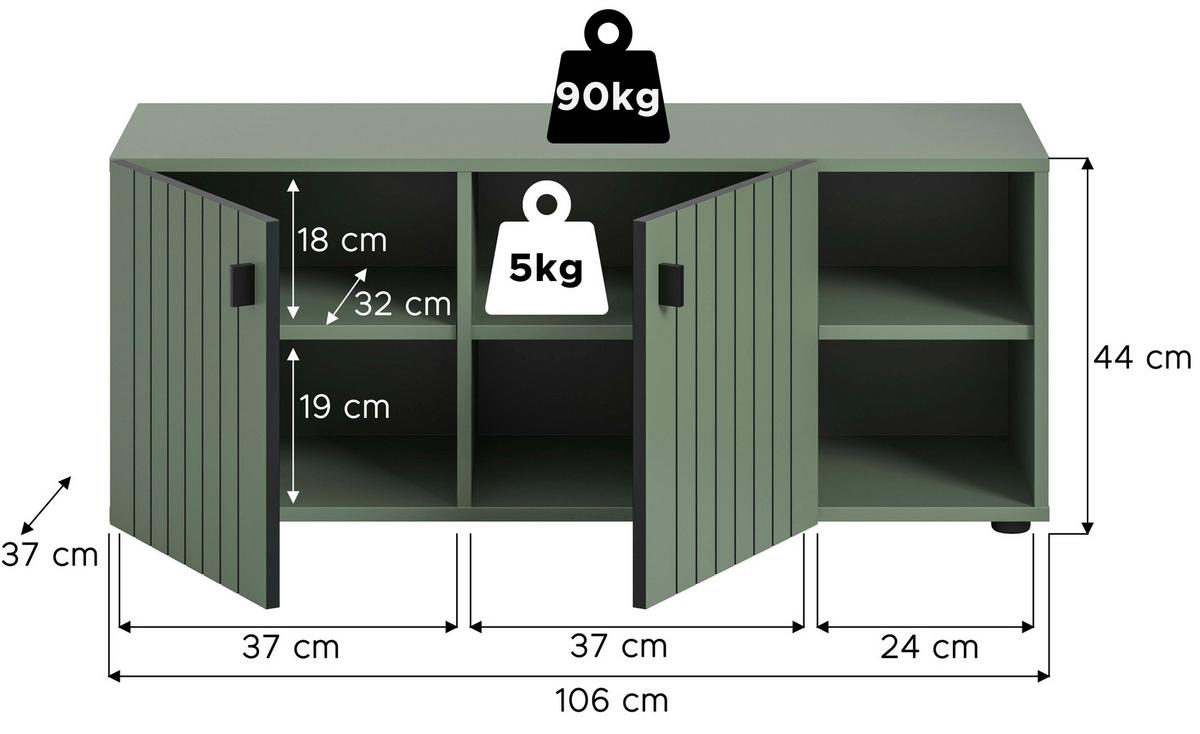 Klop Station, Sivozelena - črna/sivozelena, Design, kovina/leseni material (106/43/37cm) - MID.YOU