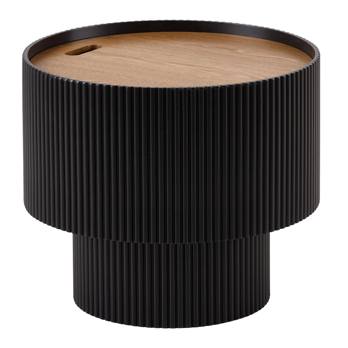 Couchtisch Johnny Naturfarben/Schwarz - Schwarz/Naturfarben, MODERN, Holzwerkstoff (45/40cm) - Mömax