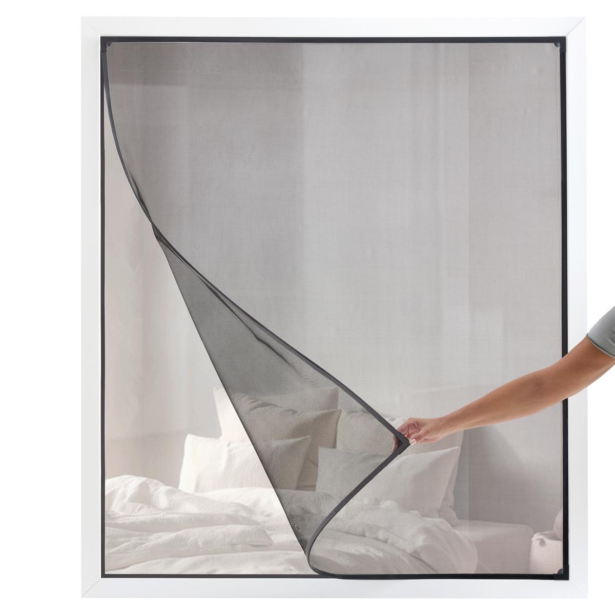 Insektenschutzfenster Magnetfenster Anthrazit - Anthrazit, Textil (130/150cm) - Mömax