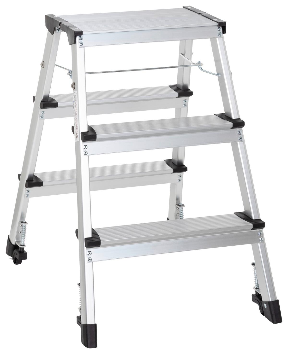 Zložljiva Lestev Solid Iv, Aluminij - barve aluminija, Basics, kovina (43/67/21cm) - MID.YOU