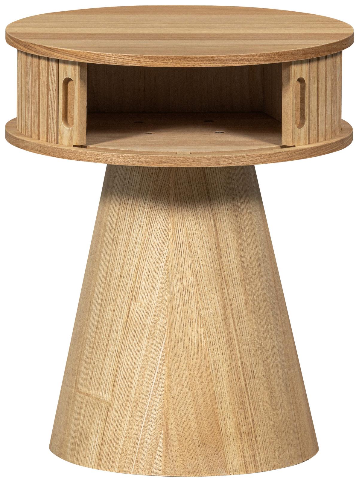 Nachttisch Karri Holz - Naturfarben, Design, Holz/Holzwerkstoff (38/38/46cm) - Livetastic