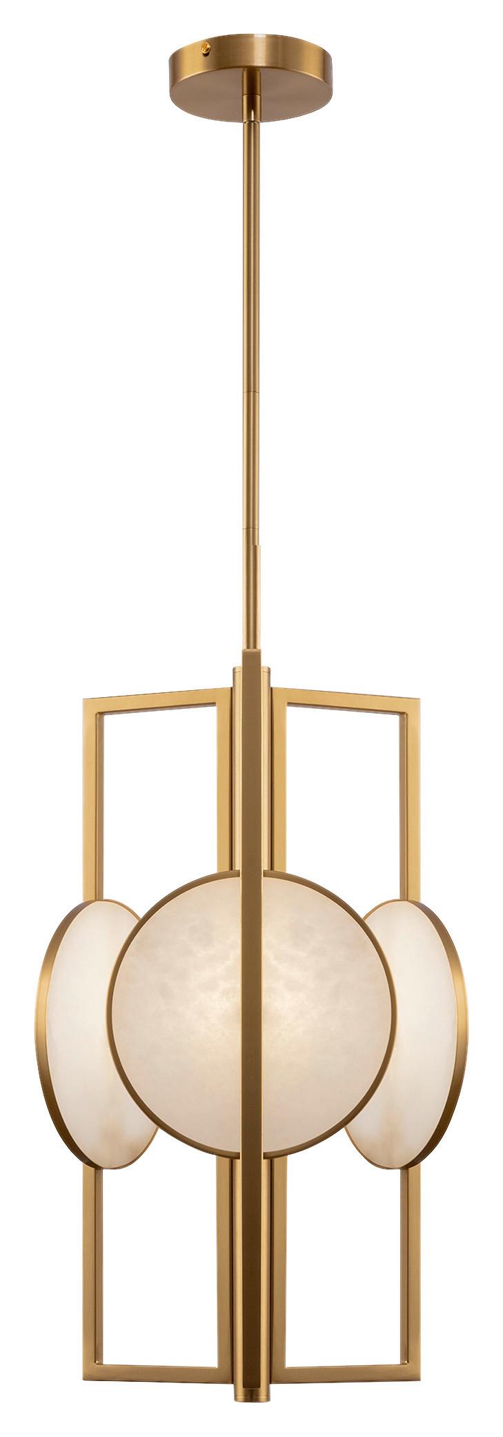 PENDELLEUCHTE MARMO - Goldfarben, Trend, Stein/Metall (30,5/51/30,5cm) - MAYTONI