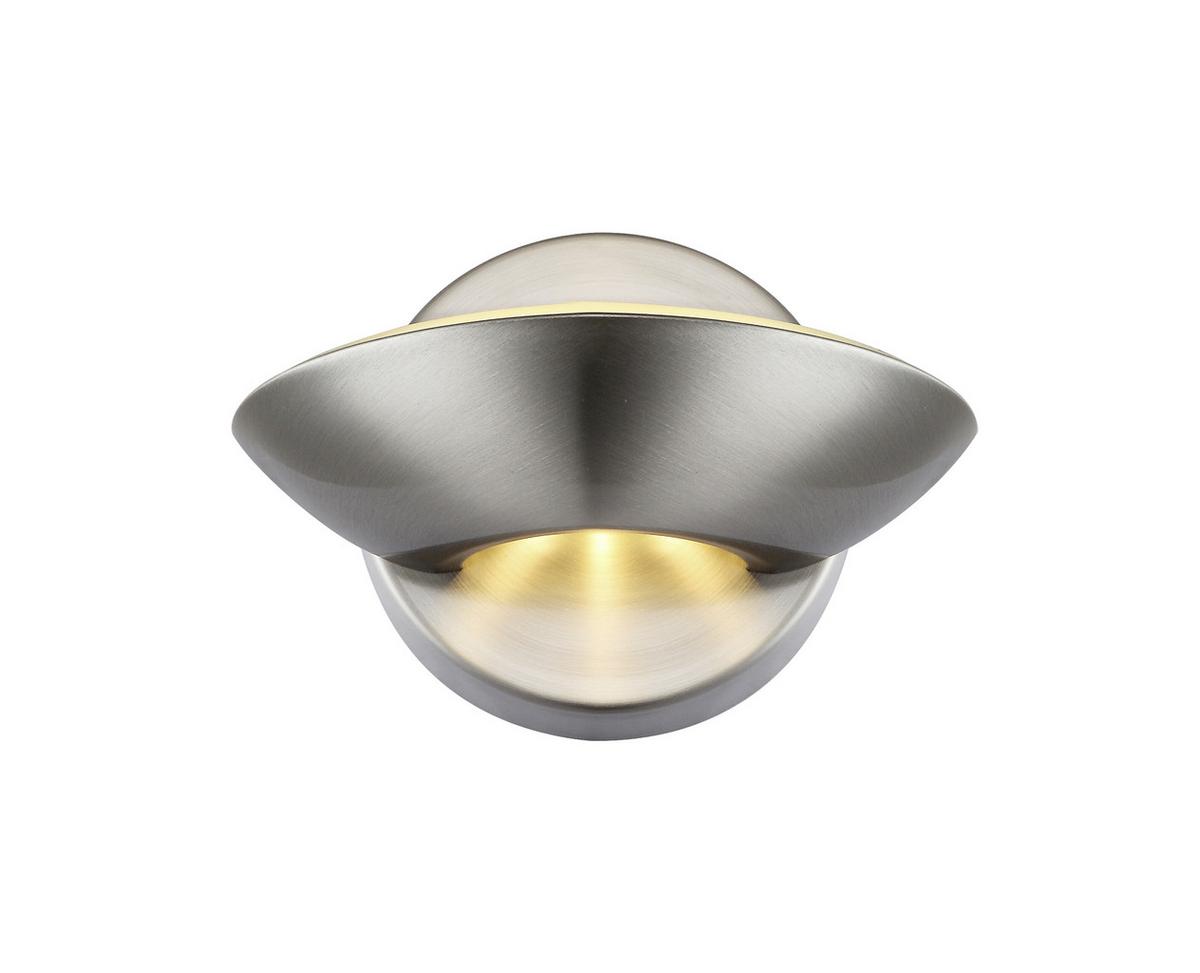 LED-Wandleuchte 76001 in Nickelfarben max. 5 Watt - Nickelfarben, Design, Glas/Metall (16,5/11cm) - Globo