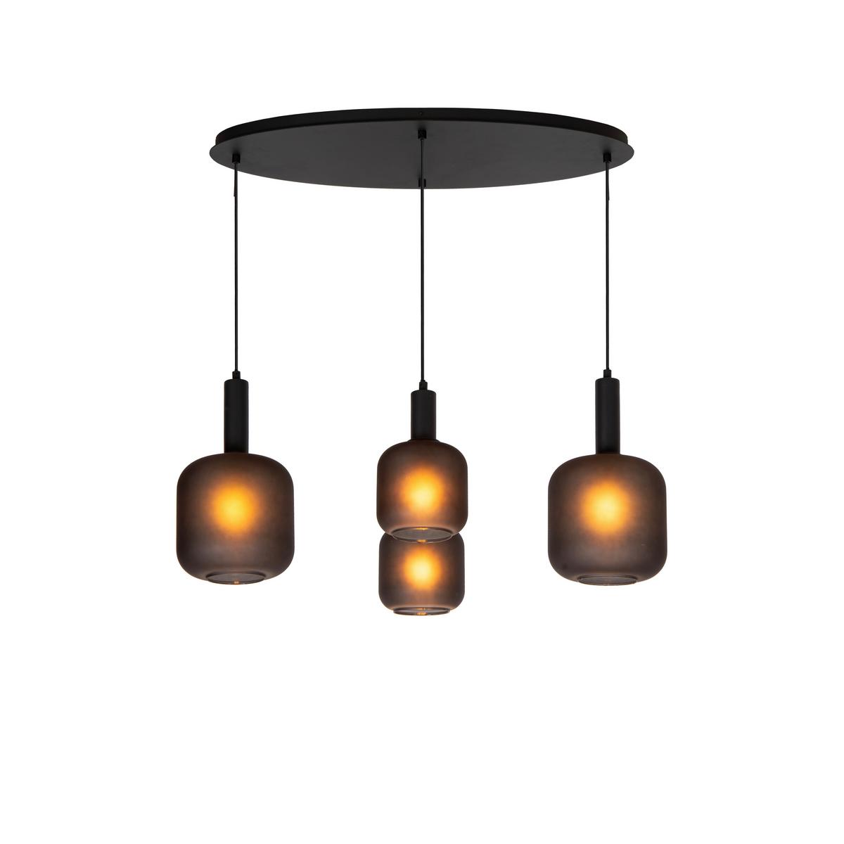 LAMPA ZWIESZANA LED 45405/04/30 ELOISE - czarny, Design, szkło (93/41/150cm) - Lucide