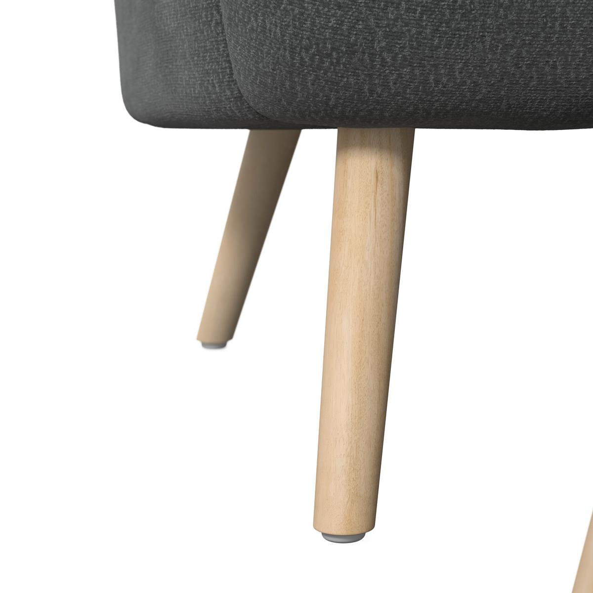 Sessel Sonja Schwarz Chenille - Schwarz/Naturfarben, MODERN, Holz/Textil (71/69/68cm)