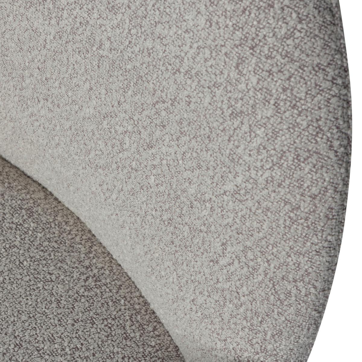 Armlehnstuhl Elegance Greige Bouclé - Greige, Design, Textil (54/83/57cm) - Livetastic
