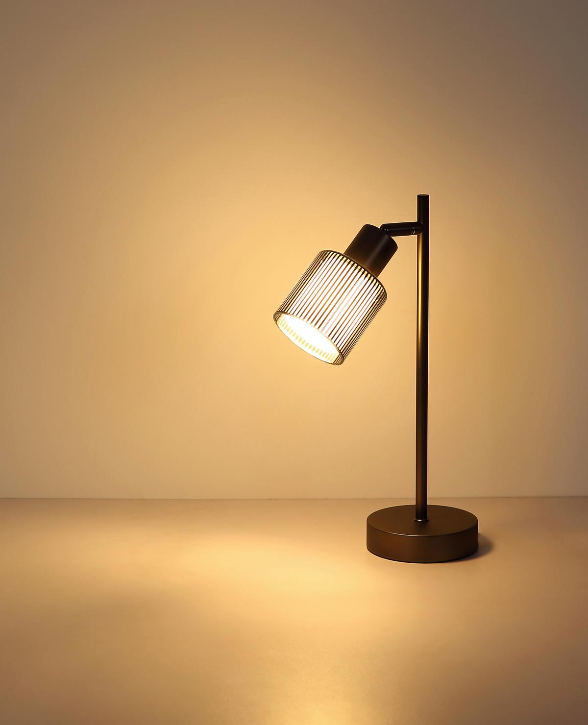 Stolna Svjetiljka Villegas - bijela/crni krom, Design, staklo/metal (21/11/35cm) - Globo