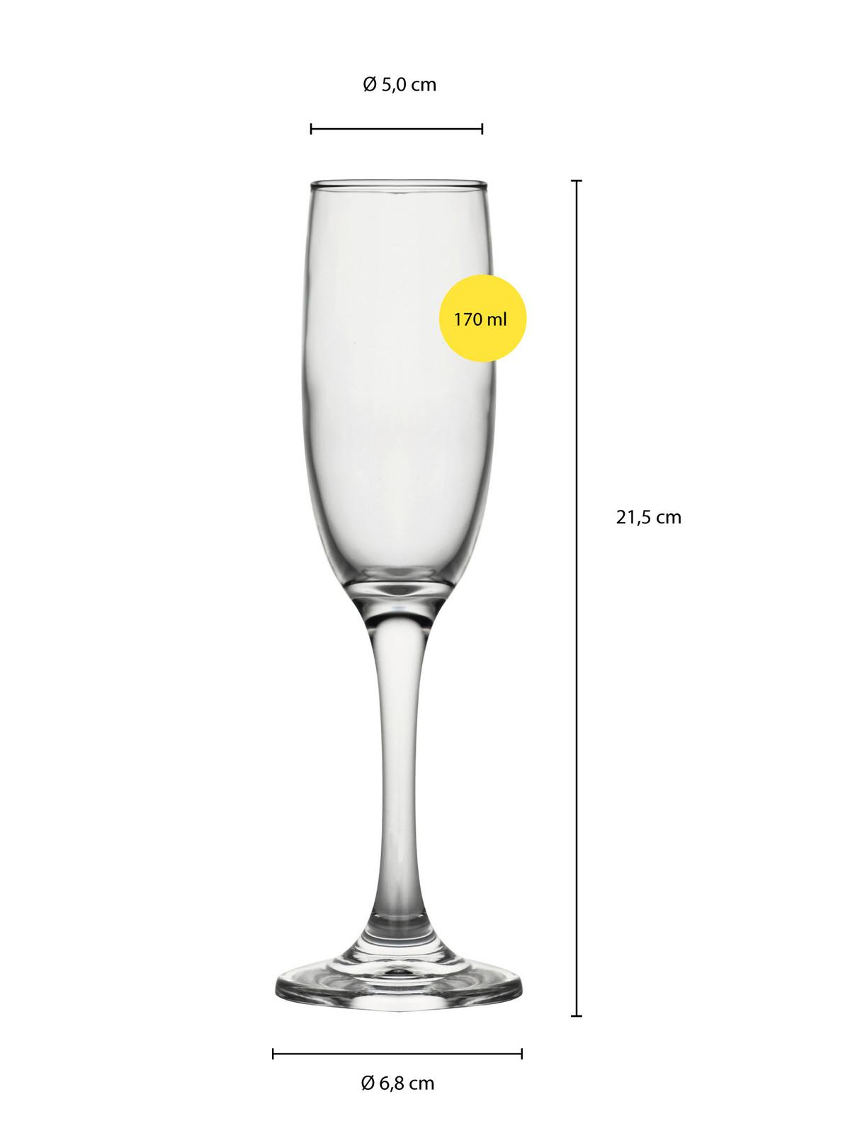 Set Kozarcev Wine, 6-Delni - prosojno, Basics, steklo (6,8/21,5cm) - Echtwerk
