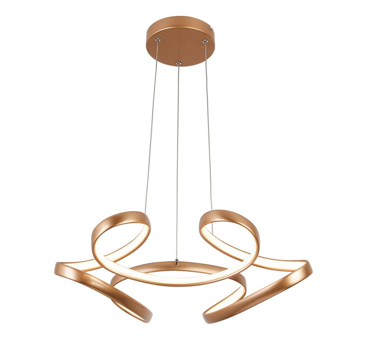 Lampă suspendată cu LED Josem 2 - cappuccino, Modern, plastic/metal (60/120cm) - Premium Living