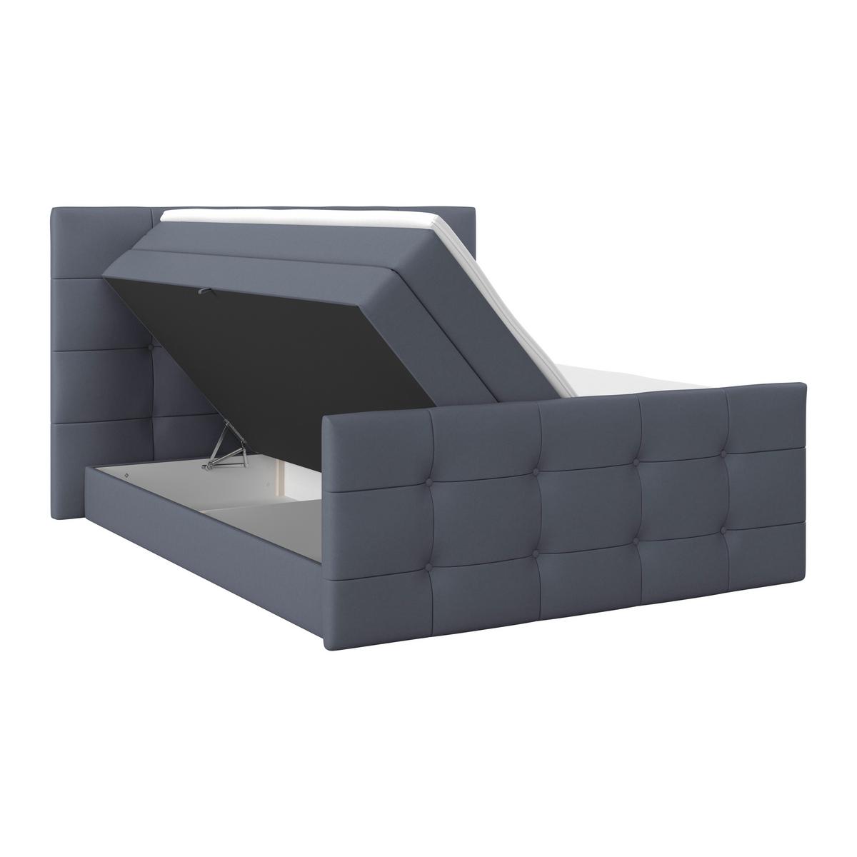 PAT BOXSPRING JOSIE C - gri albastru, Modern, plastic/lemn (180/200cm)