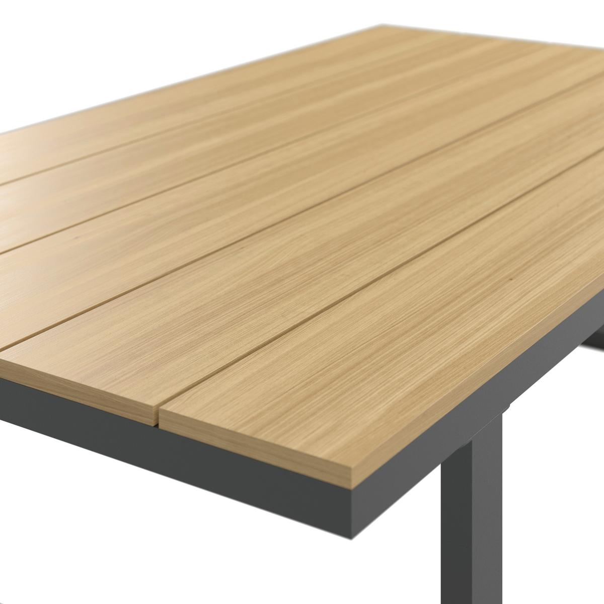 KOMPLET MEBLI TARASOWYCH ARIANNA - czarny, Modern, tworzywo sztuczne/metal (228/74/74cm) - Bessagi Garden