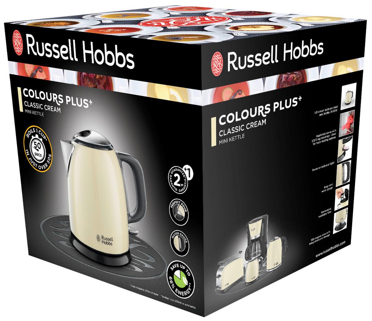 Vízforraló Russell Hobbs Colours+ Mini - krémszínű, Modern, műanyag - Russell Hobbs