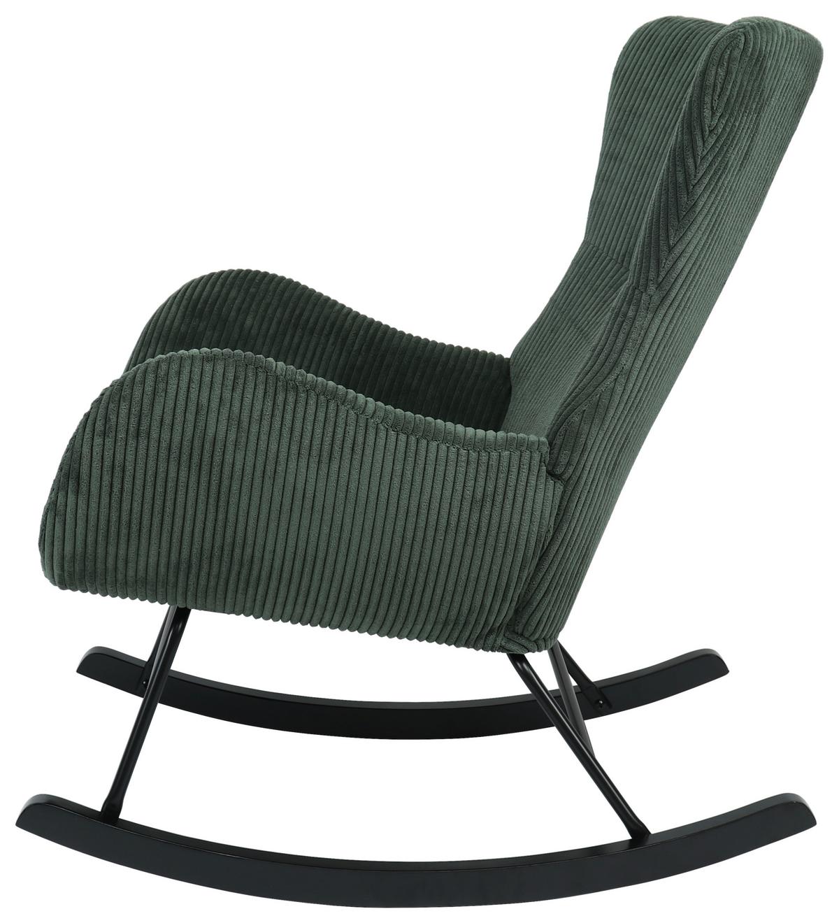 Gugalni Fotelj Granny, Zelena - črna/zelena, Moderno, kovina/tekstil (67/92/85cm)