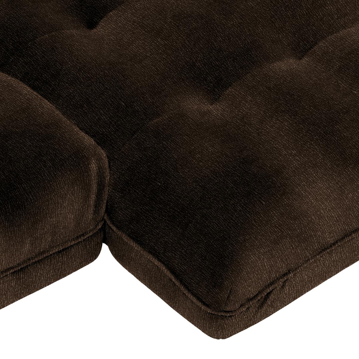 Wohnlandschaft Vivo Dunkelbraun - Dunkelbraun/Schwarz, MODERN, Kunststoff/Textil (317/63/179cm) - Premium Living