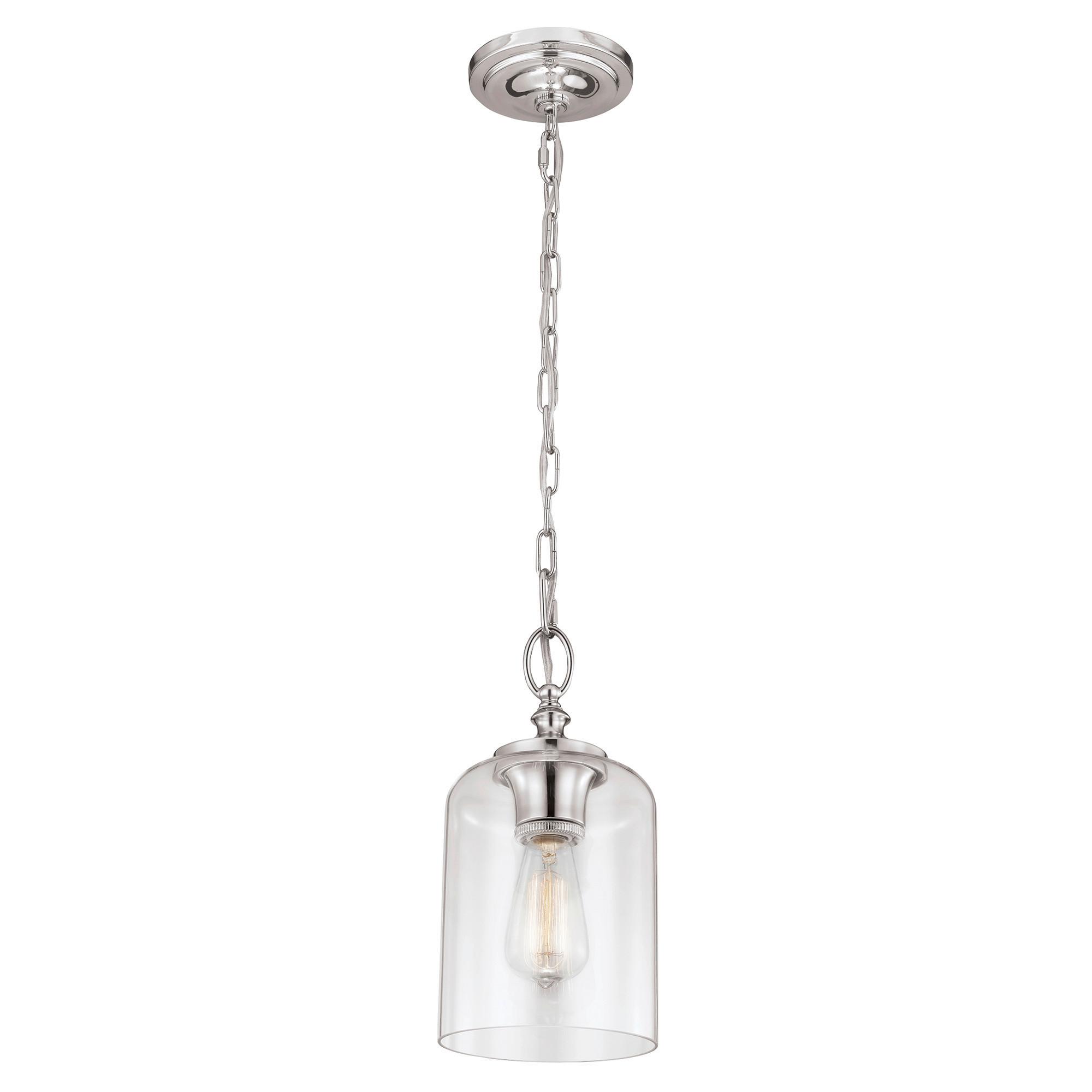Viseća Svjetiljka Boja Nikla - boje nikla, Natur, staklo/metal (16.5/48.3cm) - Elstead Lighting