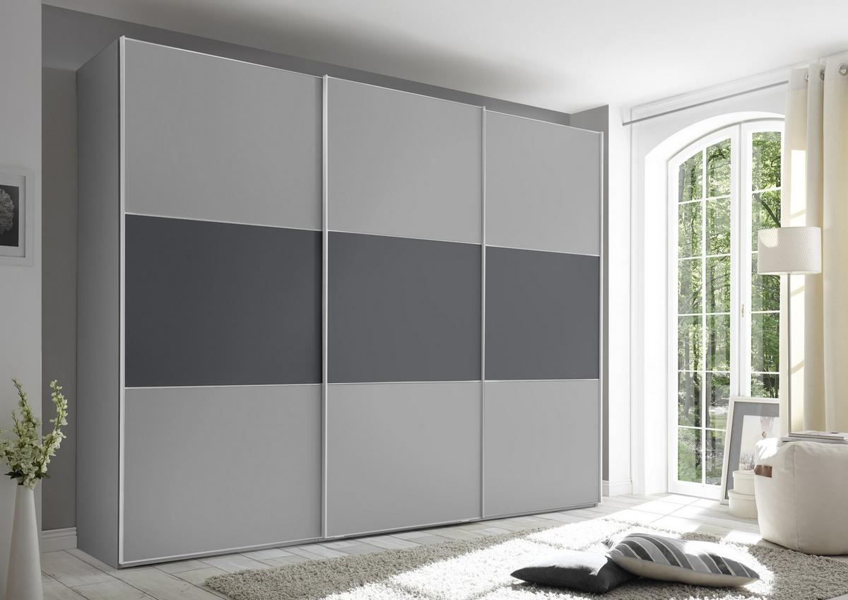 Ormar S Kliznim Vratima Includo - siva/tamno siva, Moderno (249/222/68cm) - Premium Living