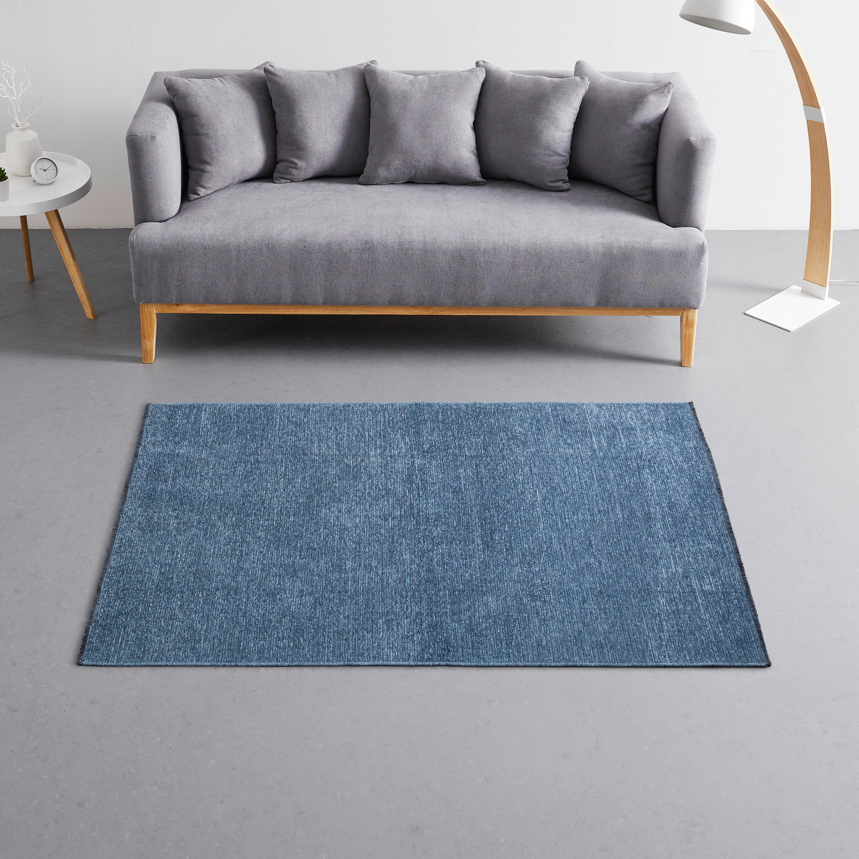 VÄVD MATTA SILKE 1 - blå, Romantik / Lanthus, textil (80/150cm) - Mömax
