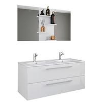 Kopalnica Budasi, Bela - bela, Moderno, leseni material/keramika (112cm) - MID.YOU