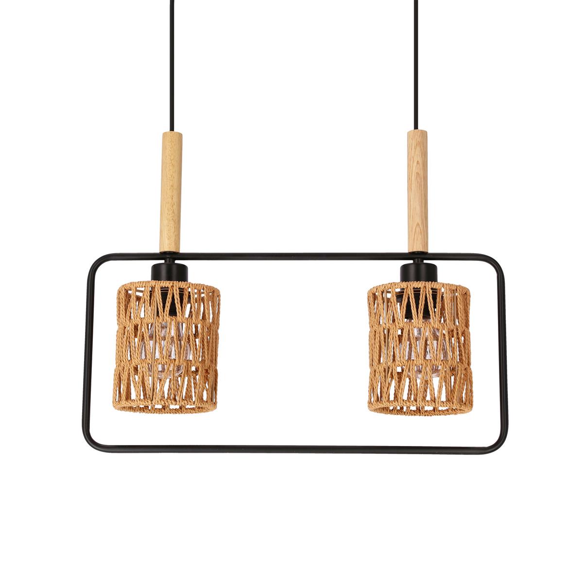 Viseća Svjetiljka Crown - bež/crna, Natur, metal/tekstil (50cm)