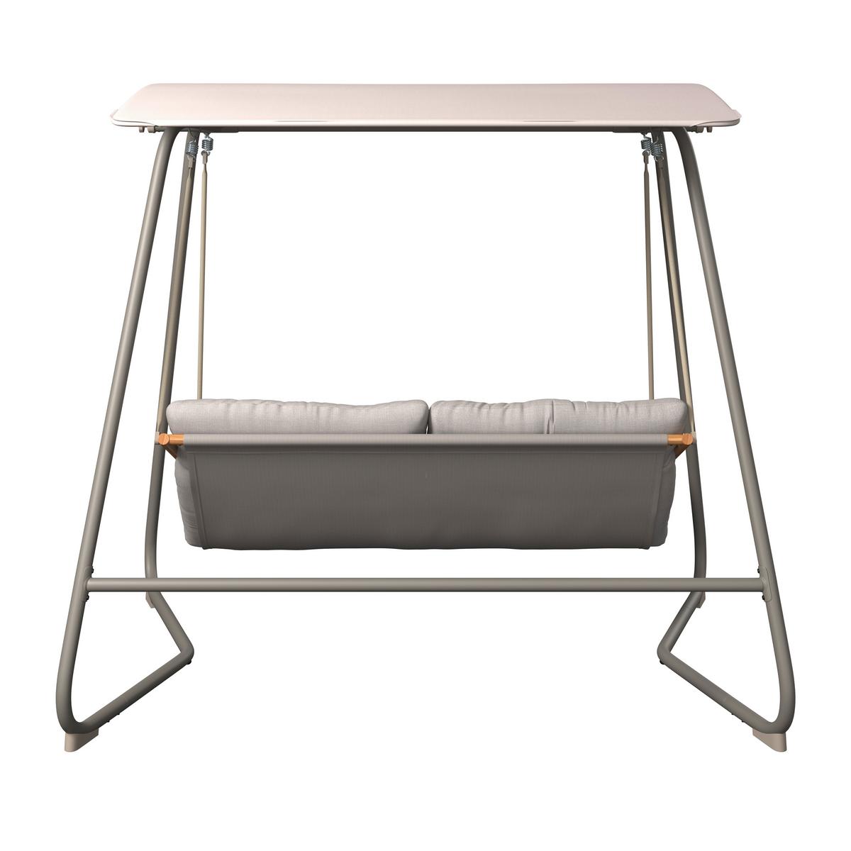 Balansoar Carina - gri deschis/kaki, Modern, metal/textil (214/154/202cm) - Mömax