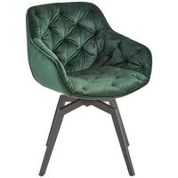 KRZESŁO Z PODŁOKIETNIKAMI AVEGNO - czarny/ciemnozielony, Modern, metal/drewno (58/83/63cm) - Livetastic