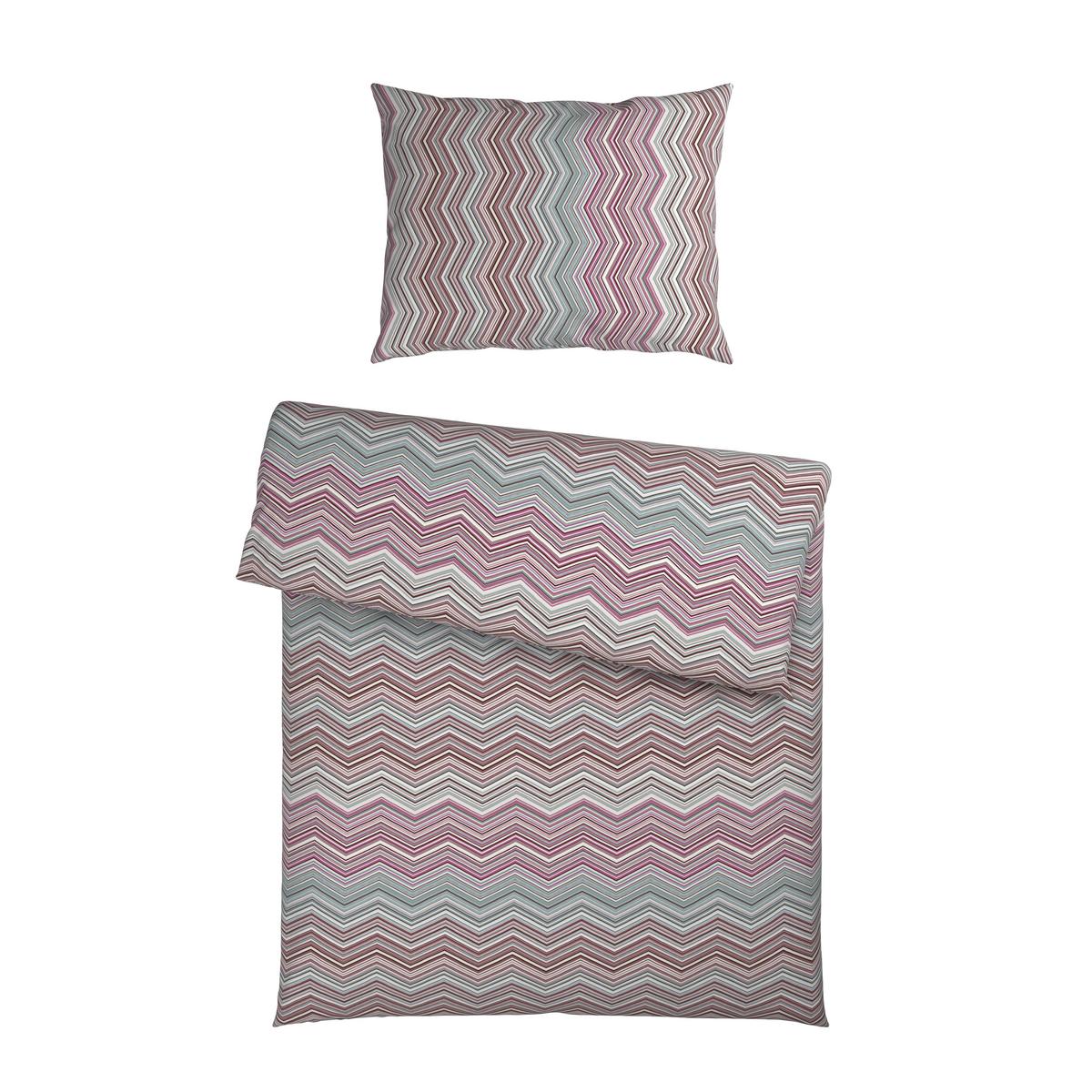 Lenjerie de pat Zickzack,cca. 140x200/50x70 cm - mov, Konventionell, textil (140/200cm) - Mömax