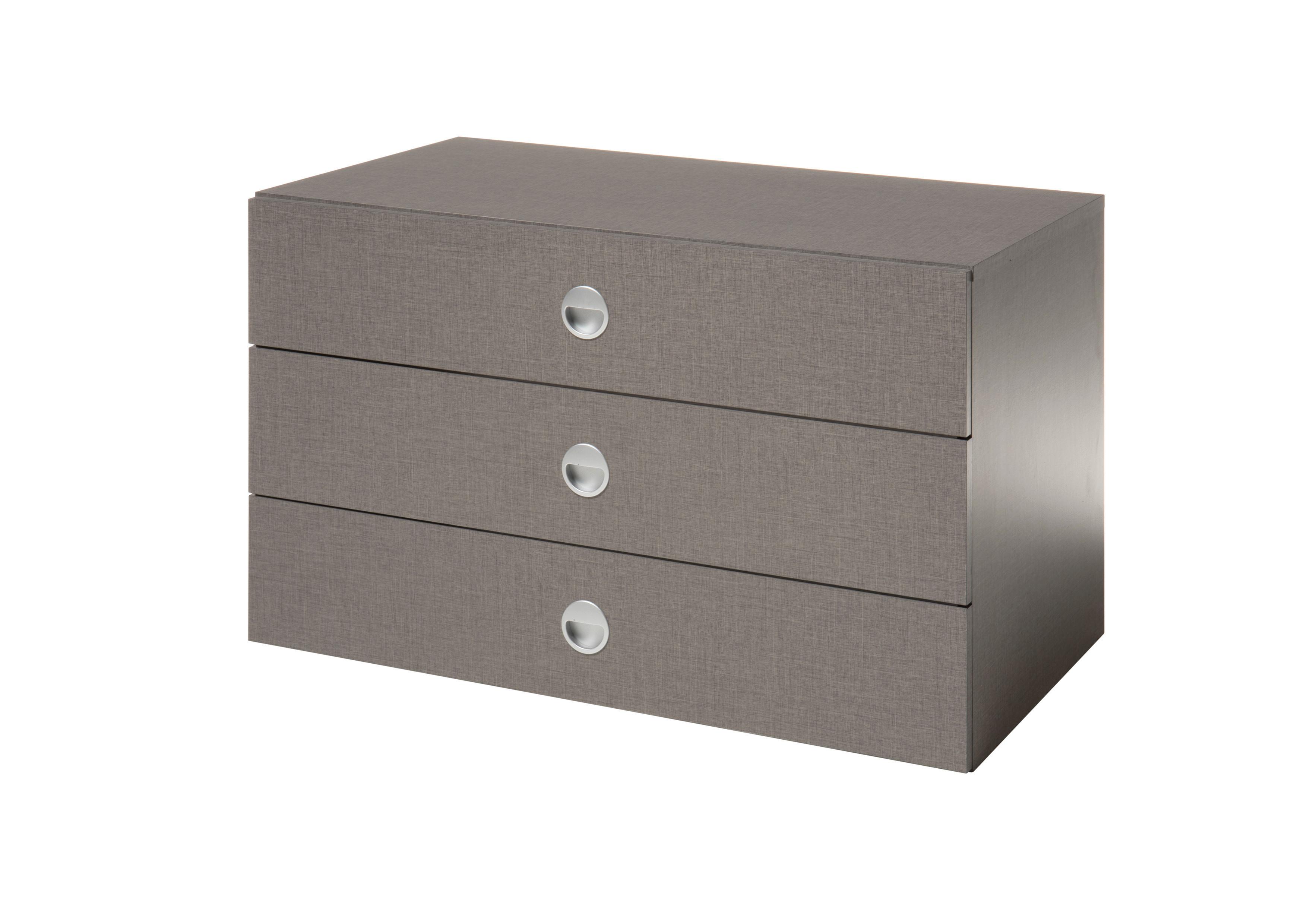Casetieră Alicante - gri, Basics, material pe bază de lemn (82,5/49/48,5cm)