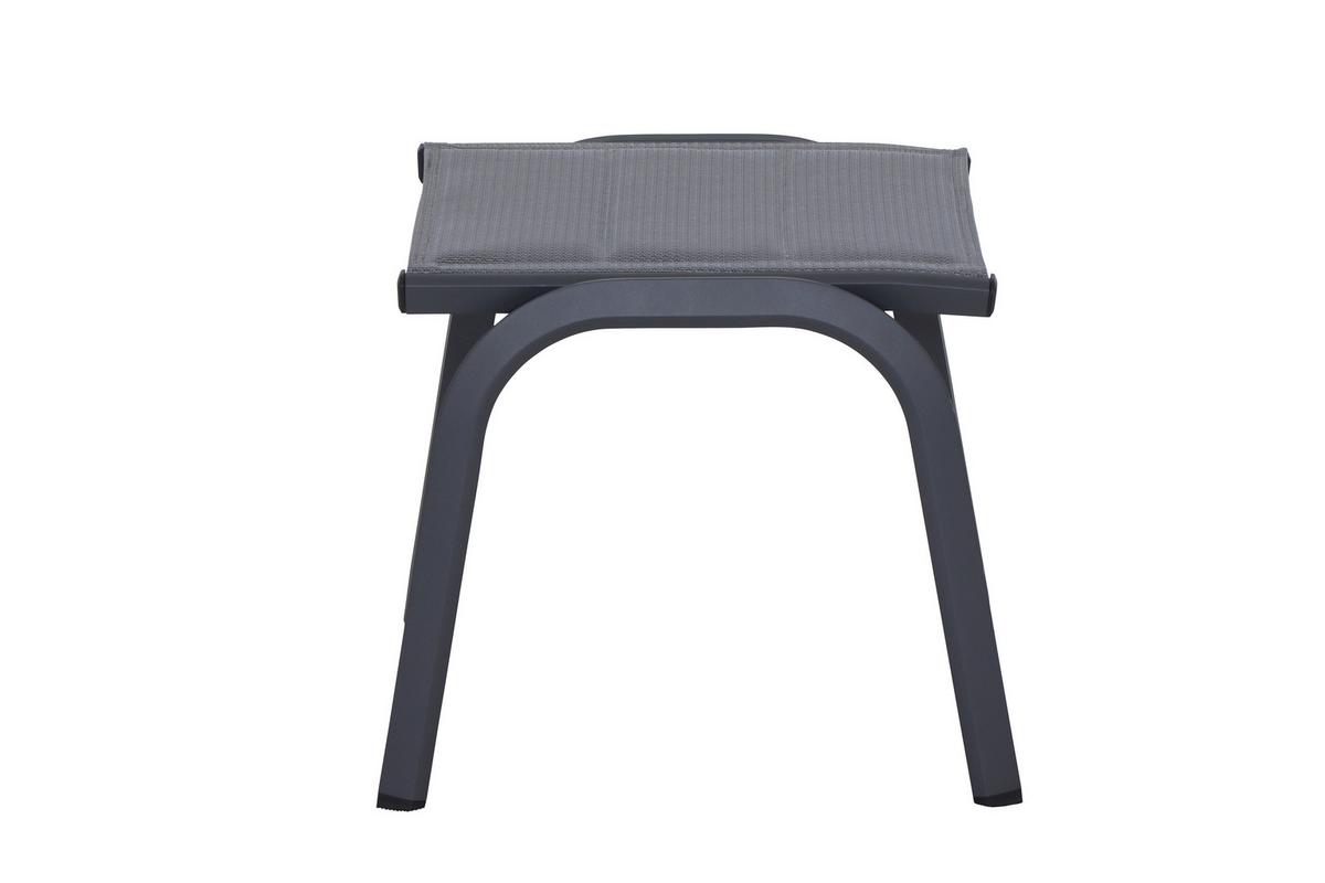 Gartenhocker Tesoro ca. 51x44x52 cm Anthrazit - Anthrazit, KONVENTIONELL, Kunststoff/Metall (51/44/52cm) - Siena Garden