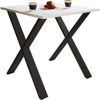 Jedilna Miza Xona, Bela, Črna - črna/bela, Basics, kovina/leseni material (80/50/76cm) - MID.YOU