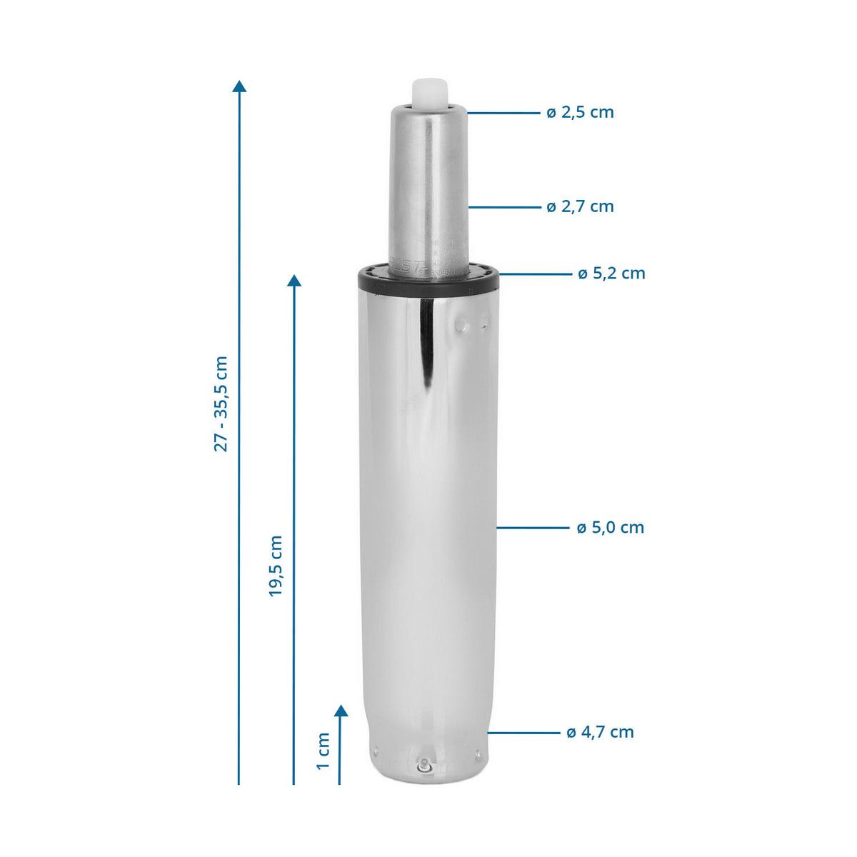 Dodatek Za Pisarniški Stolček Gf-M, Krom - barve kroma, Basics, kovina (5,2/27-35,5/5,2cm) - MID.YOU