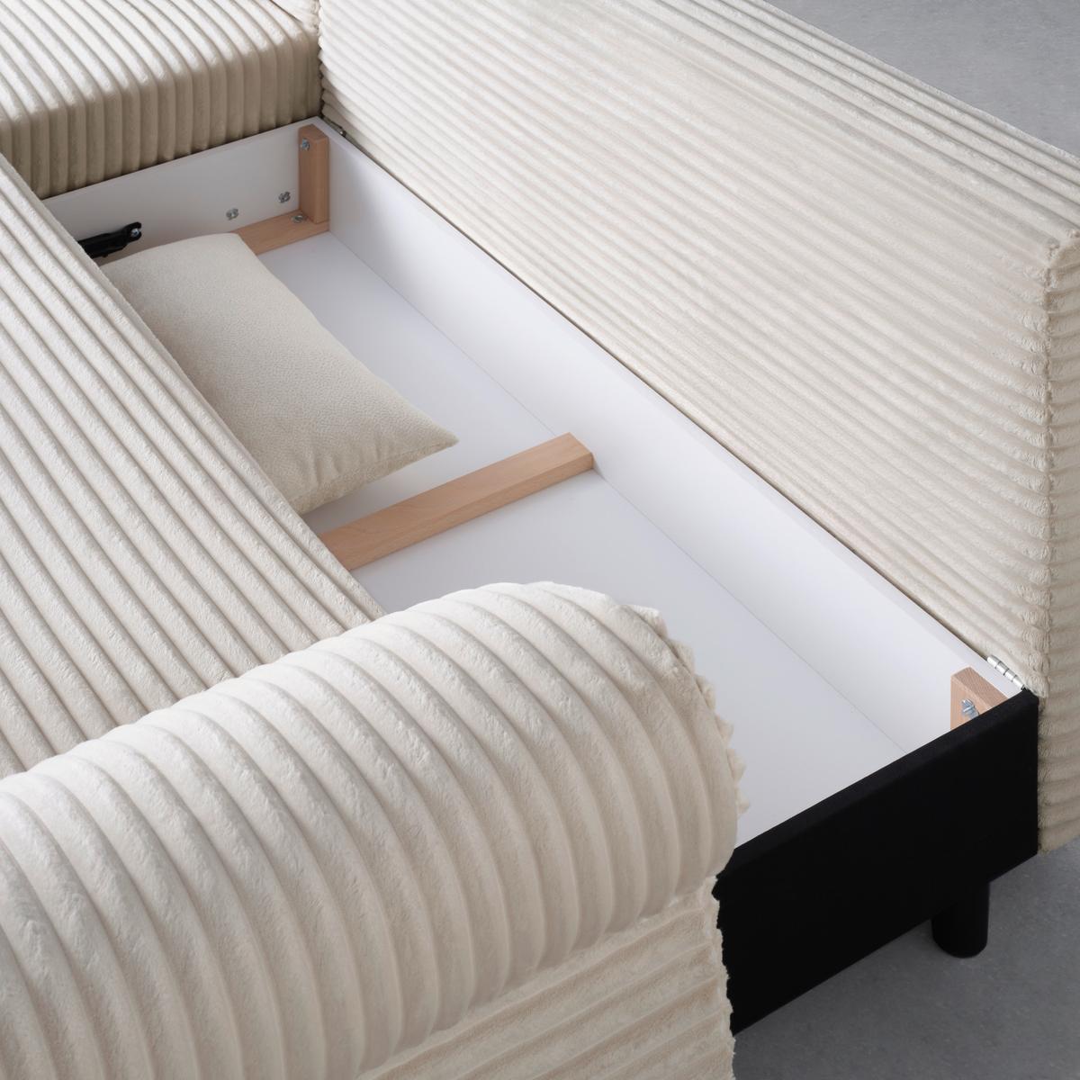 Wohnlandschaft Atlantis Lux Creme - Silberfarben/Goldfarben, LIFESTYLE, Holz/Holzwerkstoff (175/263cm) - Mömax