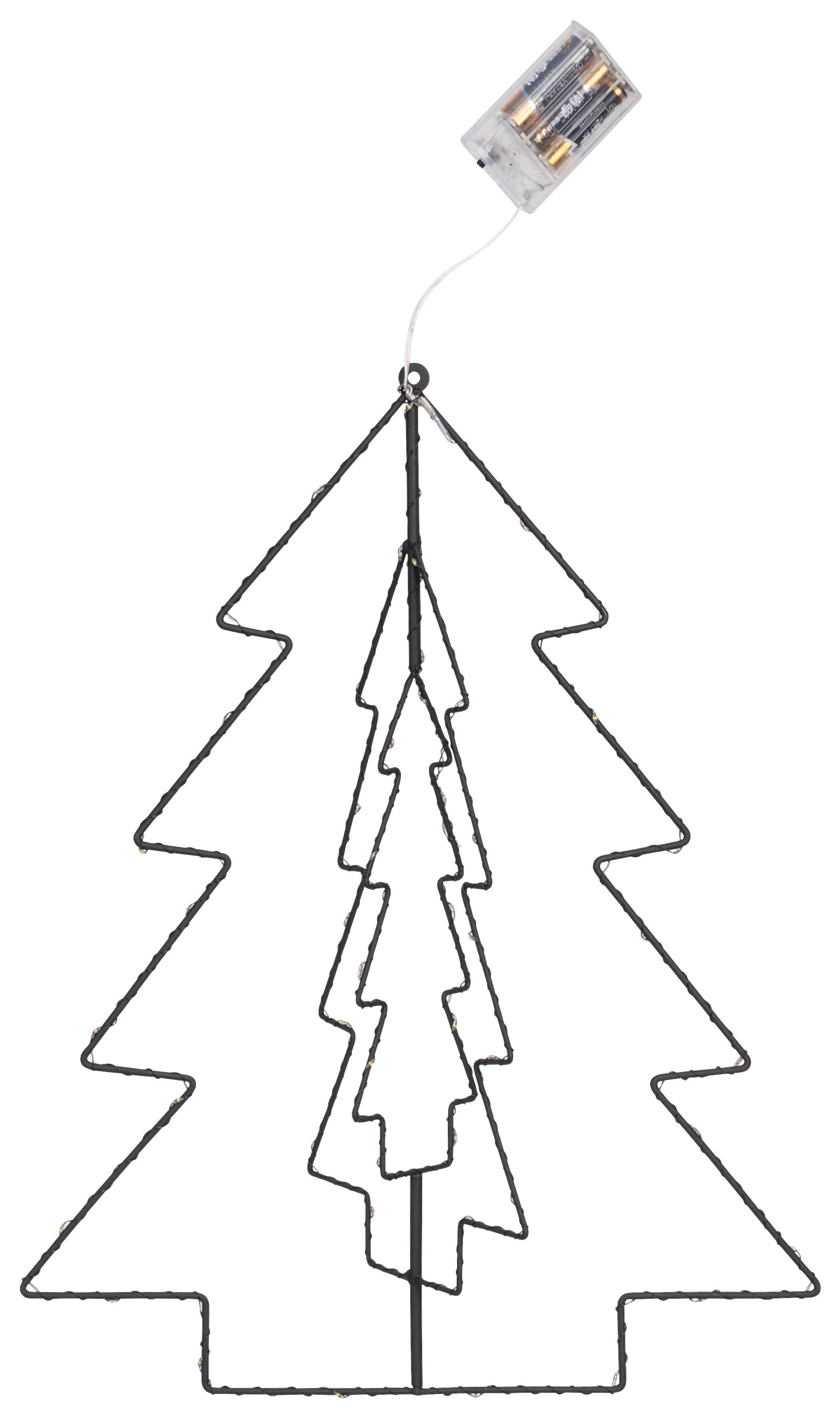Függődísz Tree - fekete, műanyag/fém (38/49/0,4ml) - Modern Living