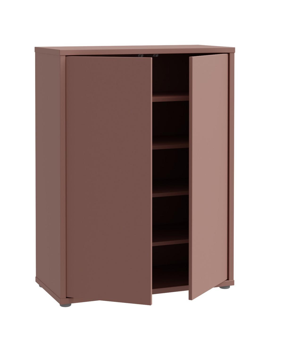 Ormarić Za Cipele Alice - siva/terakota, Moderno, drvni materijal/plastika (74,5/99,1/34,9cm) - Modern Living