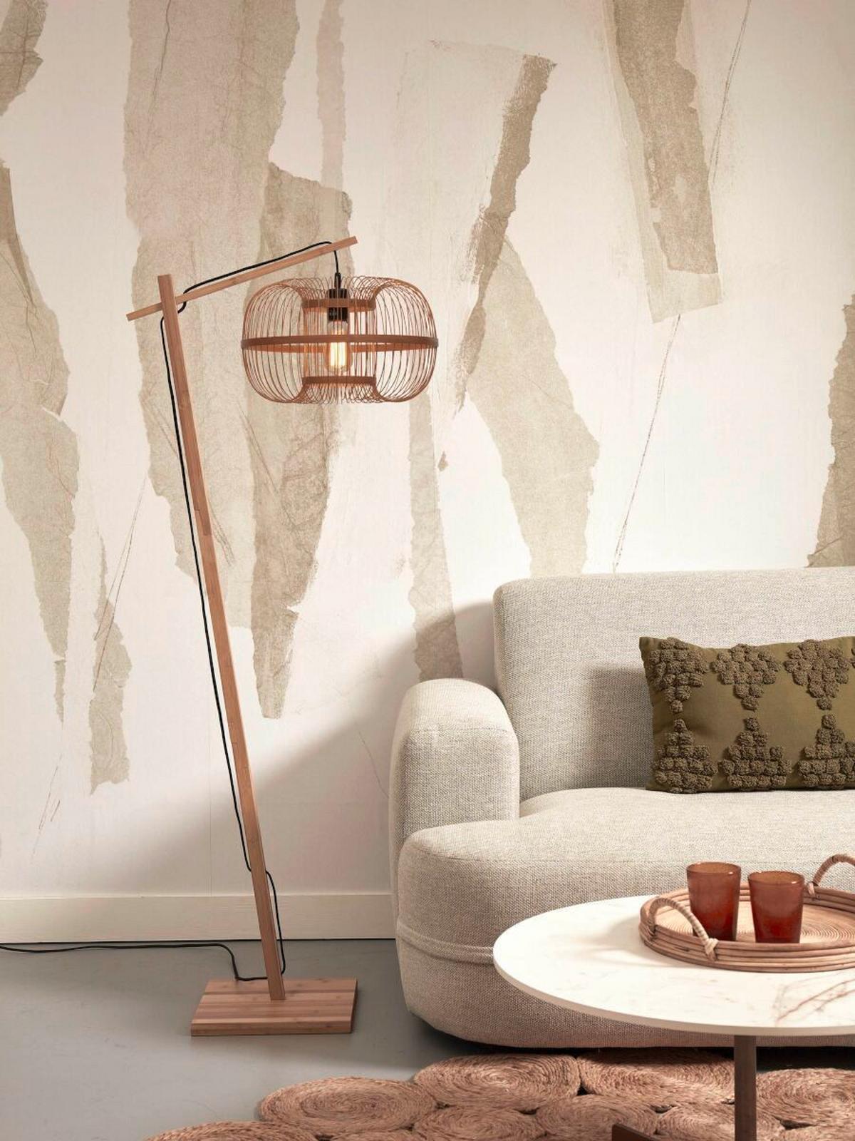 Stoječa Svetilka Hokkaido, Naravna Barva - naravne barve, Trend (150/38/55cm) - Good & Mojo