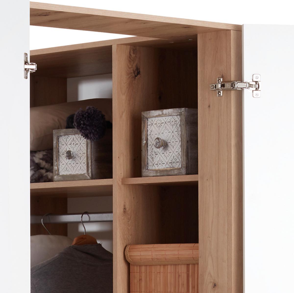 Ormar Kutni Box - bijela/hrast Artisan, Moderno, drvni materijal (120/205/150cm) - Modern Living